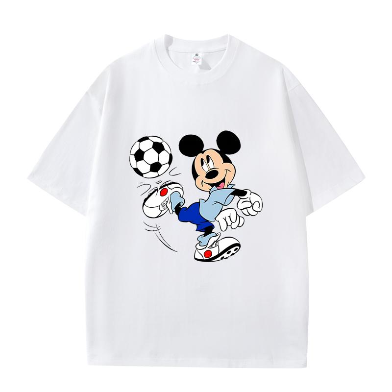 D06-94 MINISO 2026 Summer High-quality Printed Pure Cotton Shoulder Style Men's and Women's Round Neck Short Sleeved Couple T-shirt