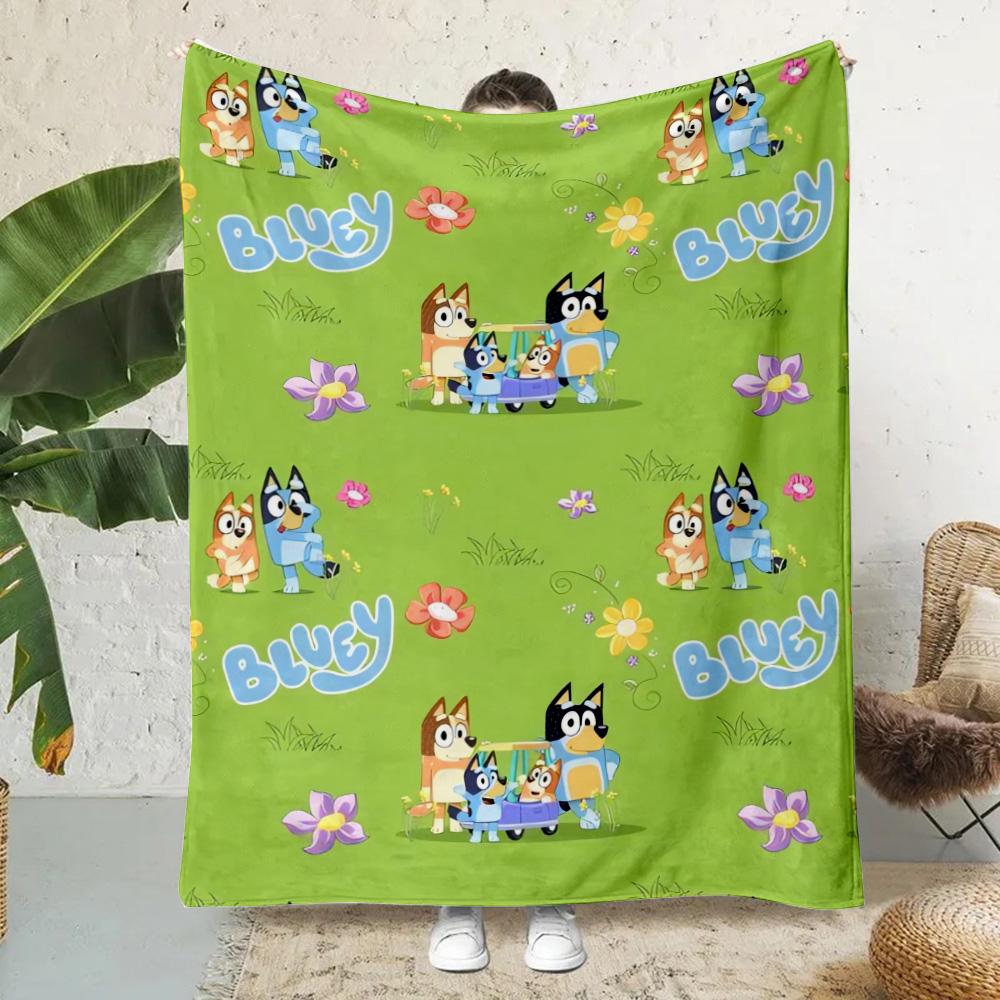 Cartoon B-Blueys Bandit-Chillis Pătură imprimată Pături pentru picnic Pătură caldă Pătură moale și confortabilă Acasă Călătorie Ziua de naștere