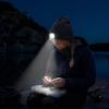 Practical Gift for Men Women LED Hat with Light, Unisex USB Rechargeable Headlamp Skull Cap, Adjustable Brightness Light Warm Winter Knitted Cap Men,