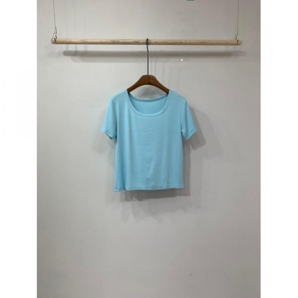 C S In The Room Women U neCk Semi Crop ShorT Sleeve T ShirT 4 ColorS