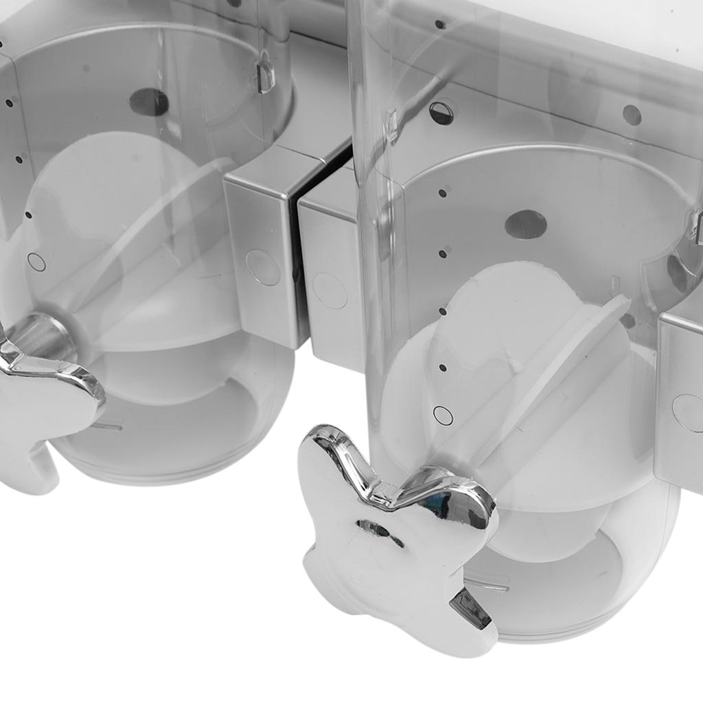 Wandmontierter Lebensmittelspender, 101oz/3L Große Kapazität, Doppeltes Fach, Trockenfutterbehälter für Reis, Getreide, Tierfutter