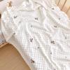 GPPNKC Cartoon Embroidered Double-Sided Baby Blanket