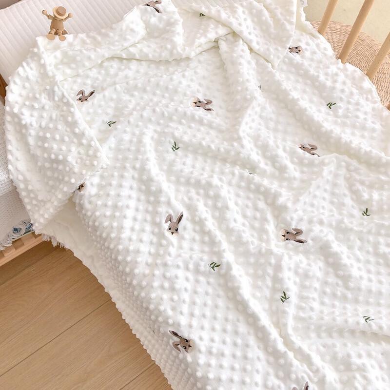 

GPPNKC Cartoon Embroidered Double-Sided Baby Blanket