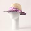 Spring Summer Fashion Striped Fedora for Women, Elegant Foldable Straw Sun Hat, Beach Vacation Accessory