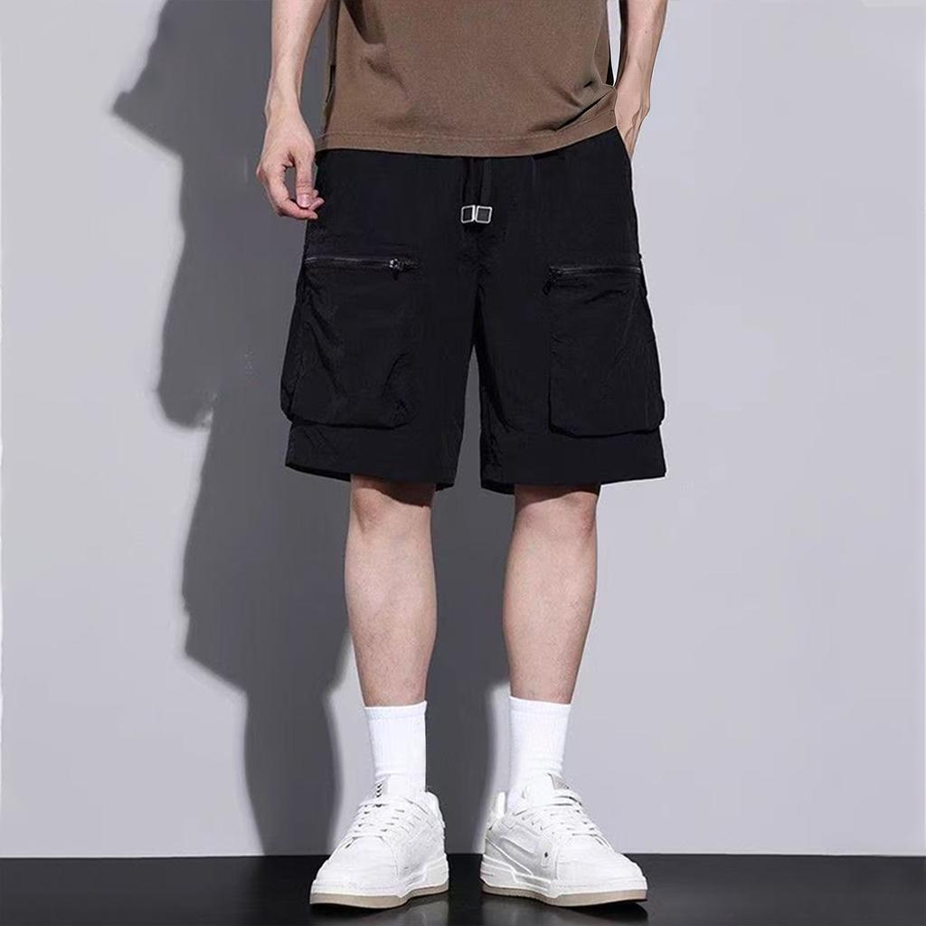 Men's Summer Multi-Pocket Cargo Shorts Men's Casual Fashion Color Loose Cargo Shorts