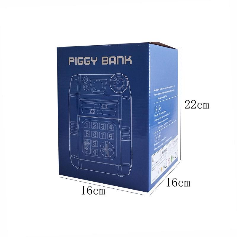 Adjustable Volume Face Recognition Piggy Bank with Password and Automatic Money Rolling for Kids