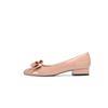 Nude High Heels Women Are Not Tired of Feet 2025 New Inner Height Increase Short Heel Thick Heel Round Head Bow Light Mouth Single Shoes Women