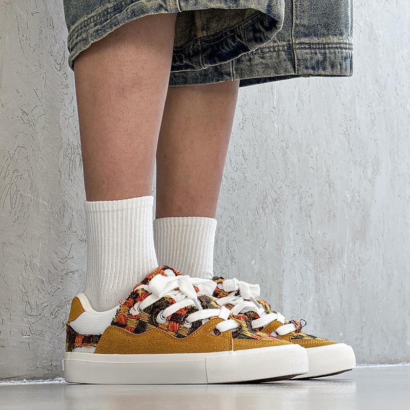 X spring and summer leisure sports low-top board shoes niche couple student bread shoes