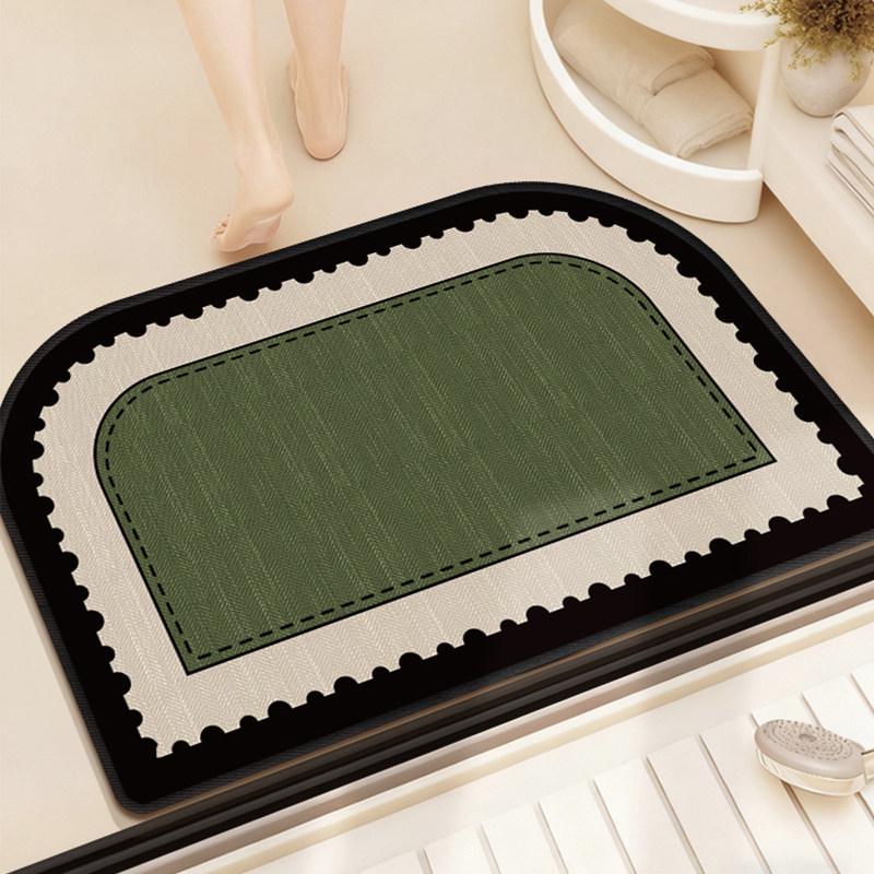 Luxury Quick-Dry Non-Slip Diatomaceous Floor Mat - Absorbent, Stain & Scratch-Resistant Bathroom Door Mat