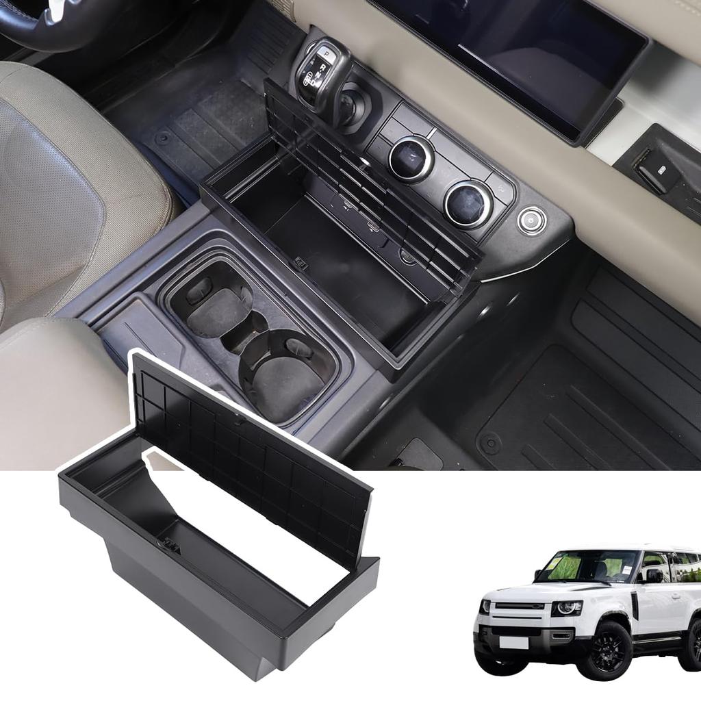 Center Console Storage Box for Land Rover Defender Car Storage Console Central Control Car Interior ABS 7 with (2020-2024), Tray, Storage, Organizer,