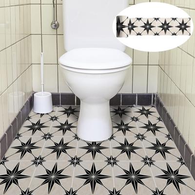 Bodenaufkleber, Retro, wasserdicht, matte Oberfläche, Vinyl-Fliesenaufkleber für Küche, Badezimmer, abnehmbarer Wand-Bodenaufkleber