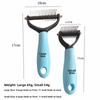 New Double-sided Pet Hair Remover Easy Held Handle Detangling Cat Fur Remover Stainless Steel Dog Deshedding Comb Pet Supplies