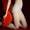 Fashion Patchwork Pantyhose Sexy Sheer See Through Oil Shiny Glossy Tights Women'S Shaping Stocking Exotic Lingerie