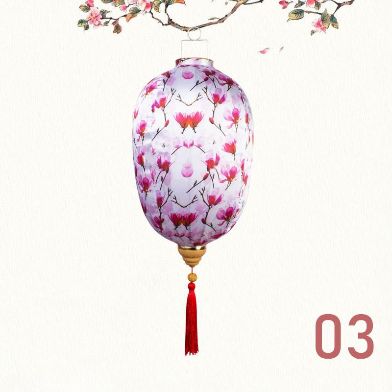 14 Inch Retro Silk Lantern Palace Lantern Chinese Antique Style Festival New Year Decor Vietnam Mid-autumn Waterproof Lantern