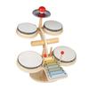 Children'S Montessori Early Education Wooden Multifunctional Drum Set Percussion Instrument Baby Music Educational Enlightenment Toy