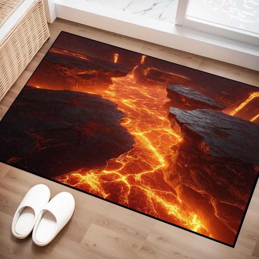 3D Optical Illusion Stone Stair Rug,Non-Slip Floor Mat for Bedroom Living Room Unique Visual Effect Carpet for Home Office Decor
