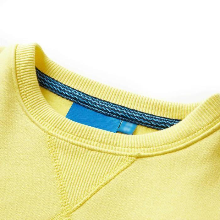 Sweat-shirt pour enfants jaune clair 5 dimensions disponibles