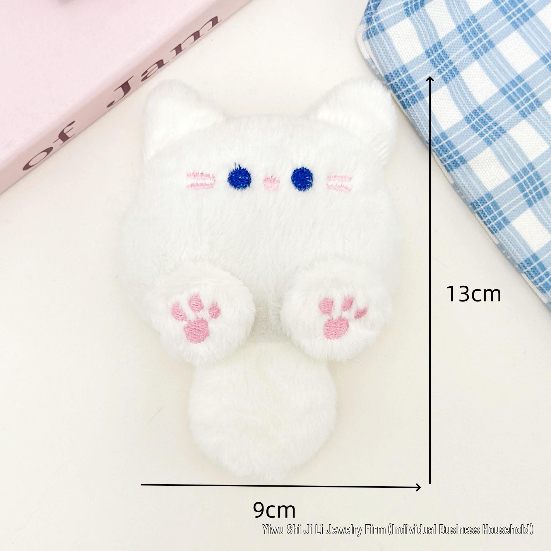 Large Calico Cat Squeaky Plush Pendant Brooch