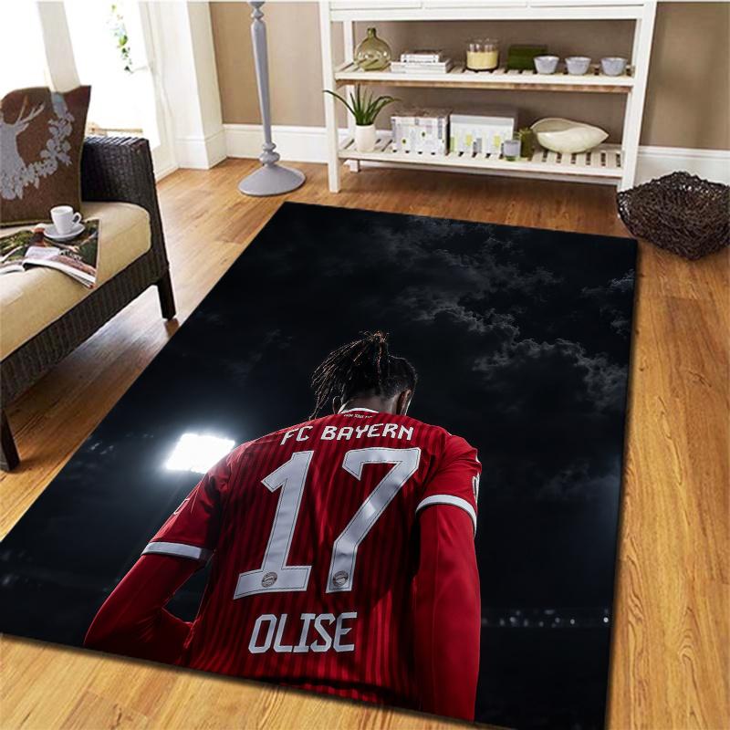 Football Player Name Print Carpet Rug For Living Room Bedroom Home Sofa Decoration Kids Play Nonslip Floor Mat
