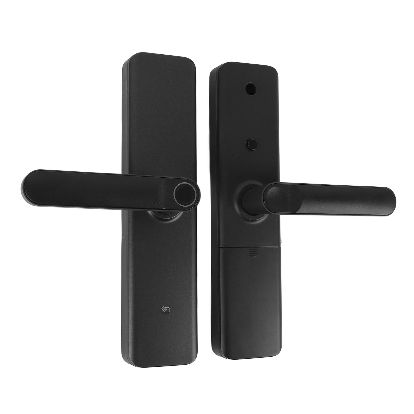 

Fingerprint Entry Lock with 2 Keys 2 IC Cards Passcode Sensitive Accurate Smart Entry Door Handle for Wood Door Office