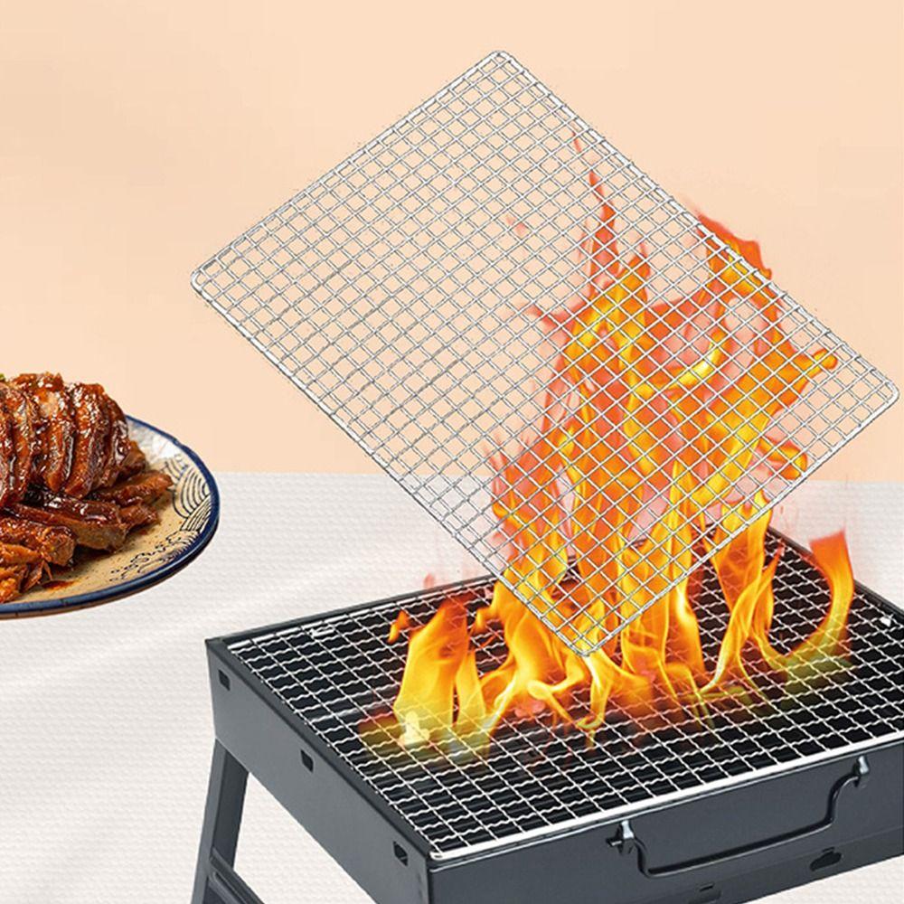 Reusable Rectangular Grilling Mat Nonstick Barbecue Grill Tray BBQ Grill Net BBQ Vegetables Meats