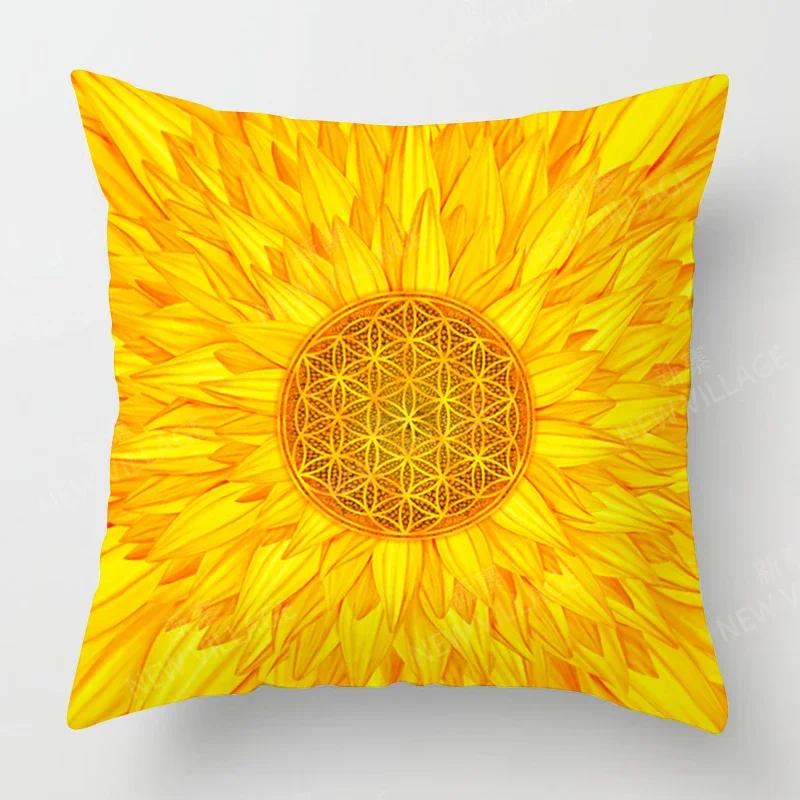 Jesienne Dekoracje Domu Jesienna Poszewka na Poduszkę do Salonu Sofa Boho Poszewka na Poduszkę Mandala