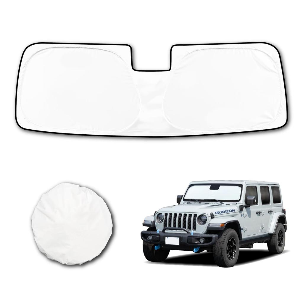 SEIWA Blocking for Jeep Wrangler Made with Radiant Cooling Sunshade Easy Sunshade with UV Light and Heat Perfect for Car and Protecting Car