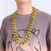 Non-Fading Hip-Hop Style Chain Necklace – Bold Simulated Plastic Accessory