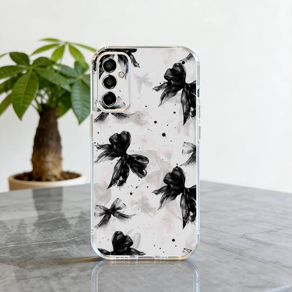 Bowknot  Phone Case For SamsungA10,12,20,21S,30,31,40,50,51,52,70,71 Transparent Cover