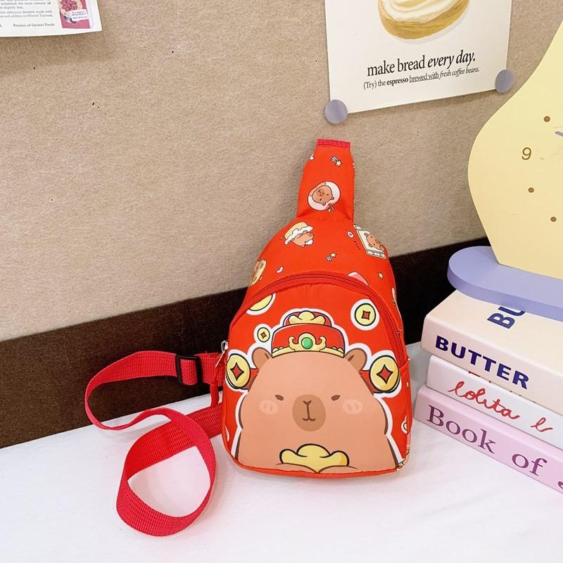 Capybara Cartoon Animal Coin Purse Single Shoulder Crossbody Chest Gift Bag