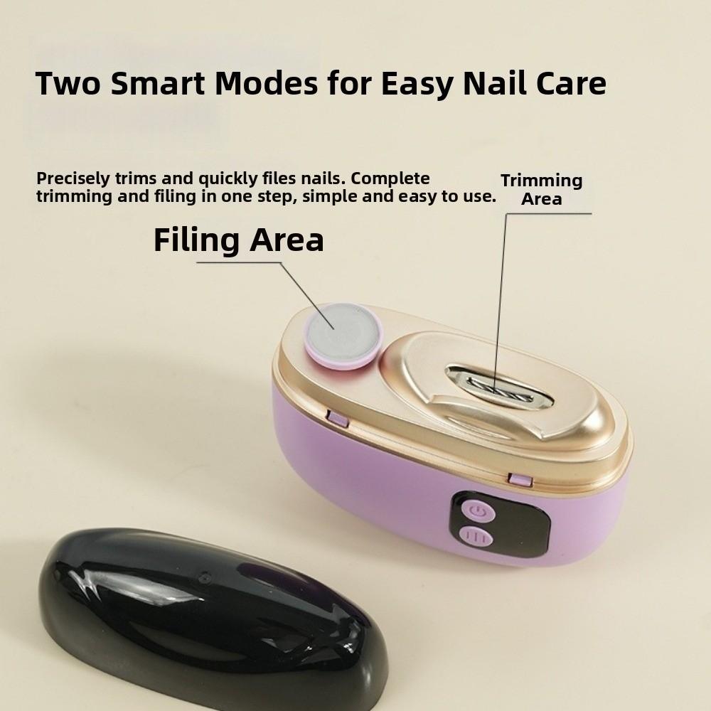 With LED Automatic Nail Trimmer Safe Design Nail Polisher Baby Toes Nail Clipper For Toddlers