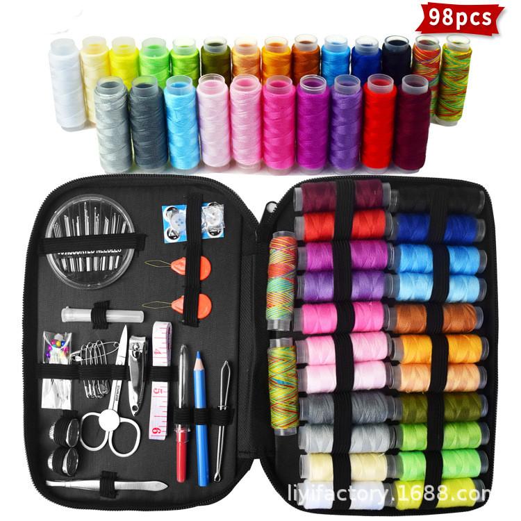 Šicí sady DIY Multifunkční šicí sada pro ruční prošívání, šití, vyšívání, nitě, šicí příslušenství, sady šicích nástrojů