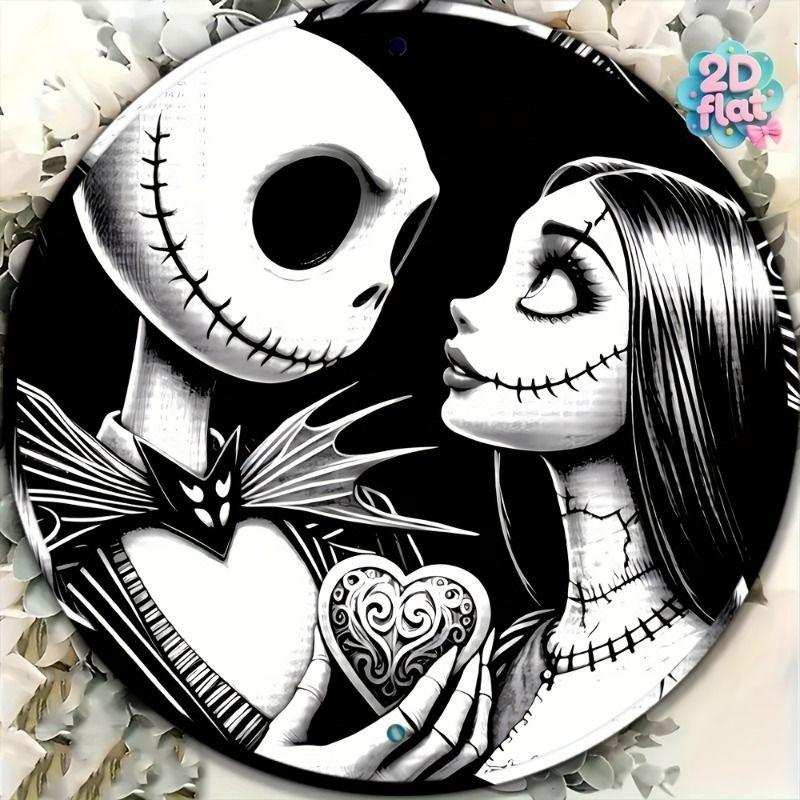 2D Flat Hanging Decorative Metal Sign Hand Painted Art