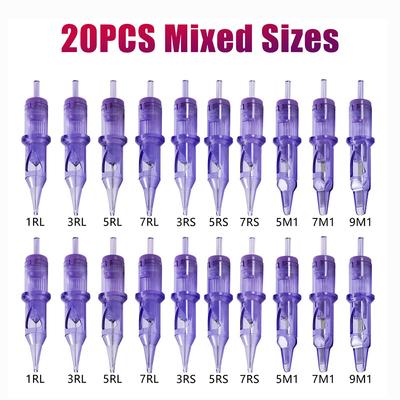 Small Purple Needle Tattoo Integrated Needle Cutting Thread Fogging Eyebrow Tattoo Tools Tattoo Equipment Tattoo Consumables