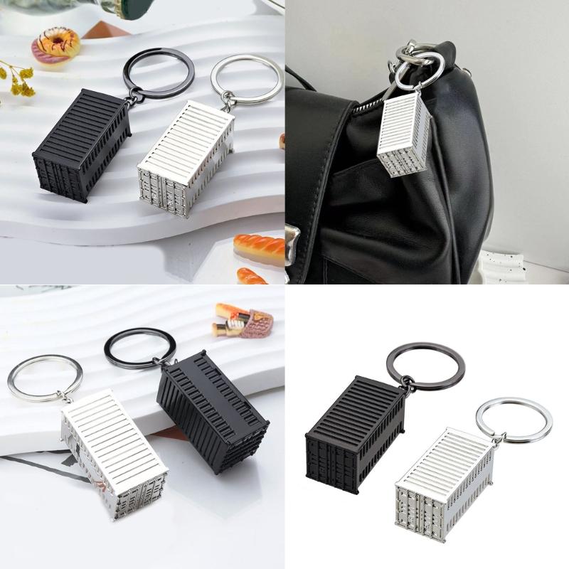 Legierung Mini-Behälter Form Schlüsselanhänger Kreatives Kompaktes Design Stabiler Metallanhänger Geeignet Für Den Täglichen Gebrauch Geschenk Für Liebhaber Von Transportmotiven