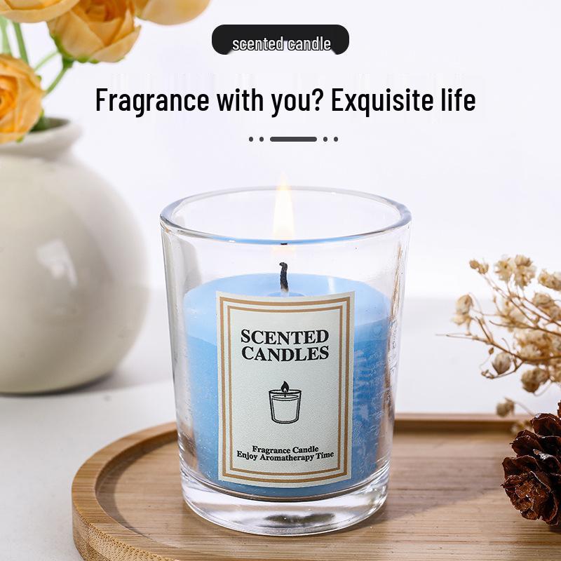 White Frosted Glass Scented Candle: High-End, Atmospheric, Creative Souvenir