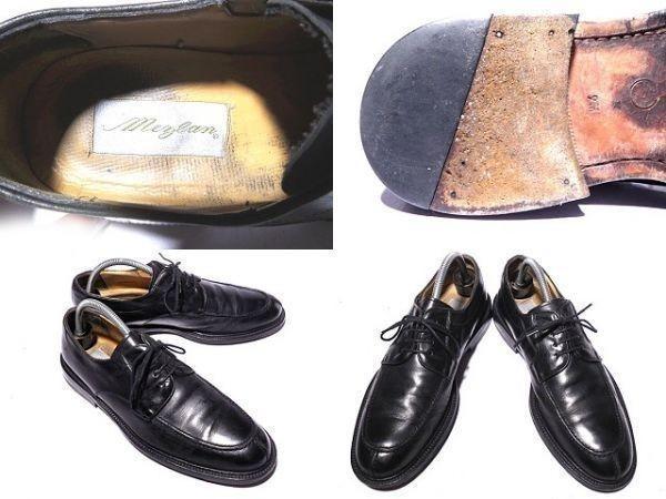 Pre-90s Vintage Tag/Spain Made/Mezlan/Premium Leather U-Tip Shoes/9M/26.5-27.0/Black/(USED)