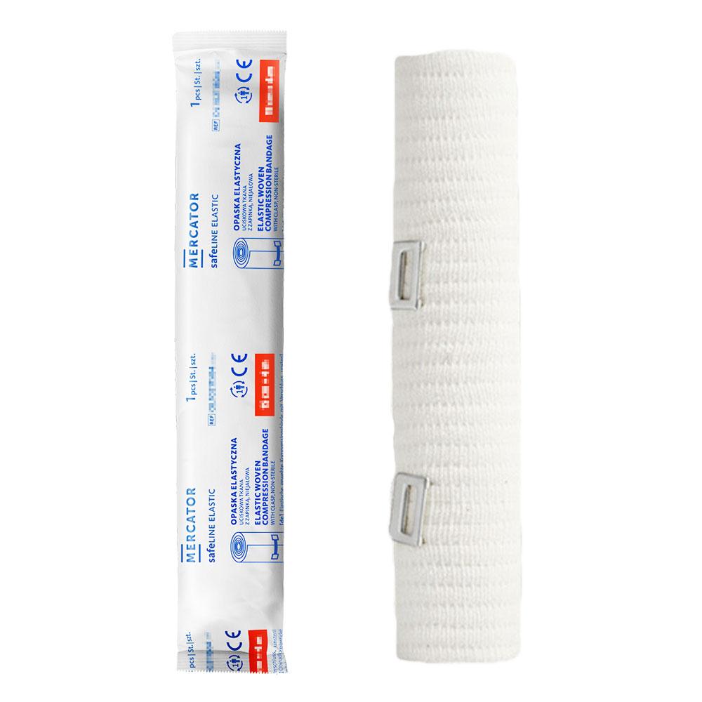Elastic Compression Bandage With 2 Clasps 15cm x 5m O-Safeline Elastic Non-Sterile Paper 1 Pcs