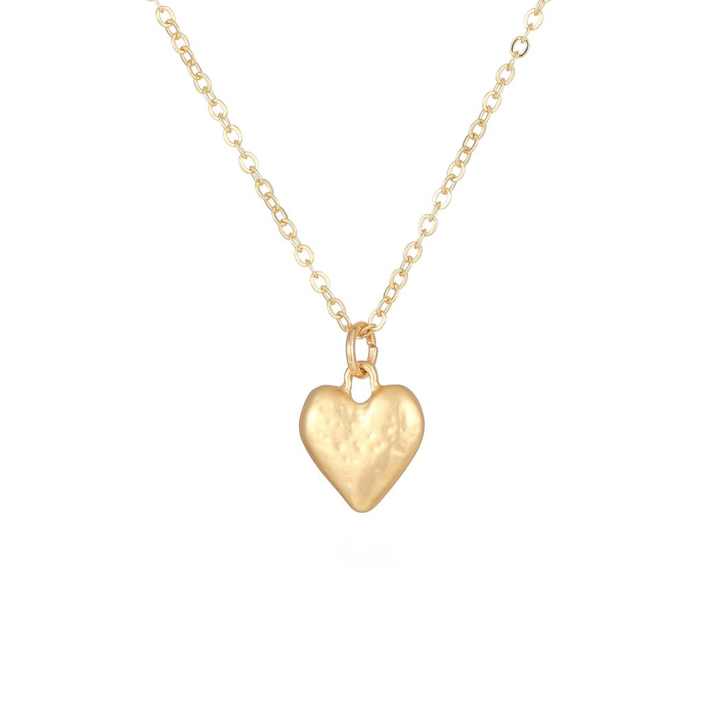 Pandantiv mic auriu cu inscripția love, colier la modă simplu în formă de inimă pentru femei, drăguț, stil ins