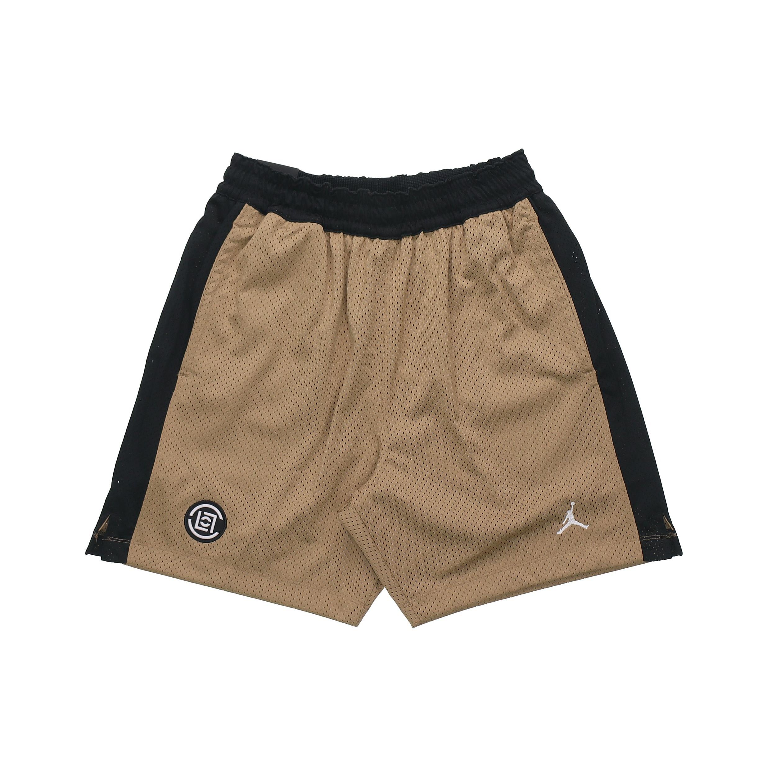 Air Jordan x CLOT Mesh Shorts Crossover Sports Asia Edition Beige Men s AR8400-213 S