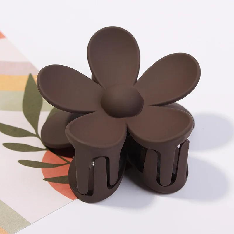 3.5cm/7cm Korea Women Flower Hair Claw Clips Sweet Girls Solid Crab Hair Claws Ponytail Hairpin Barrette Headwear Accessories
