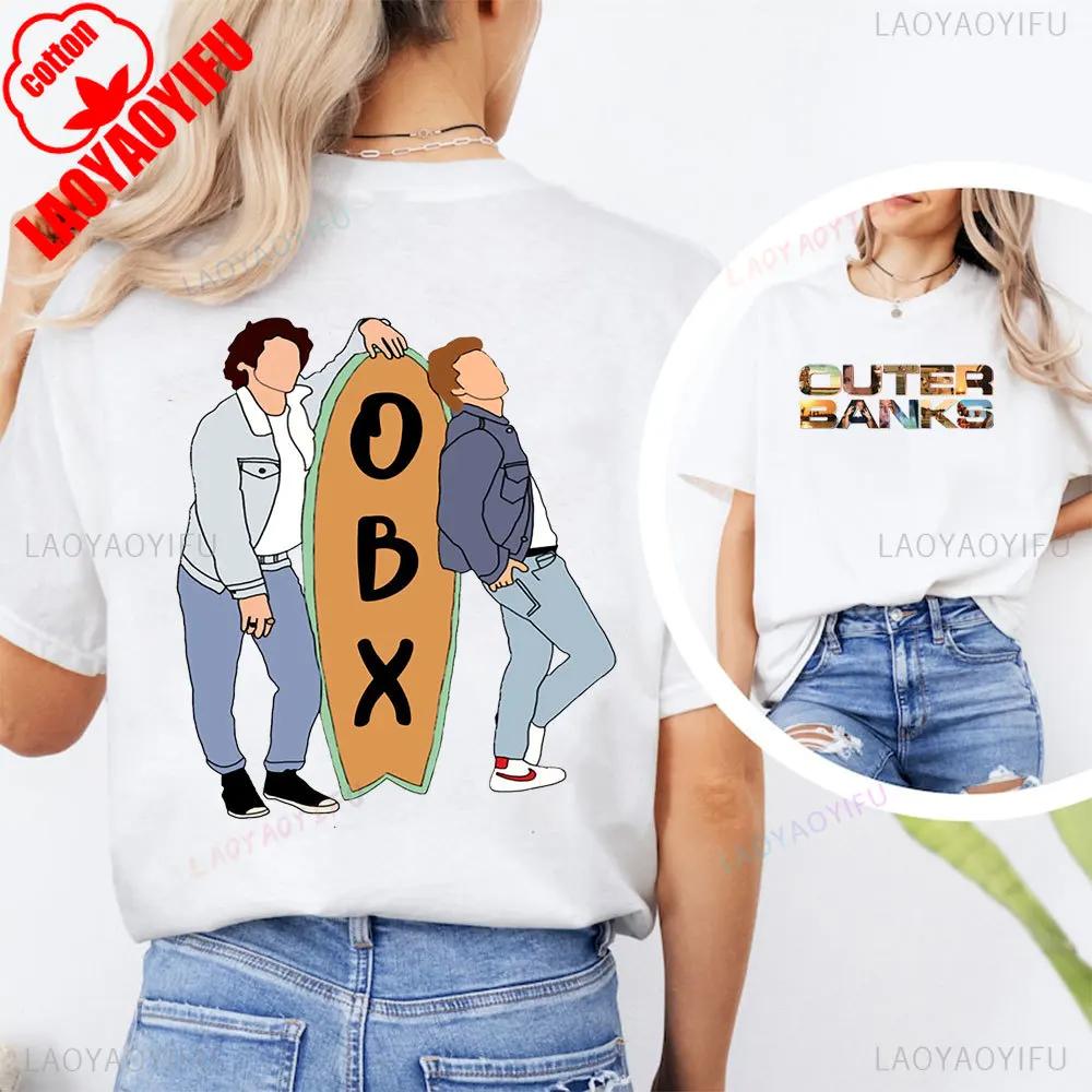 

Fashion OBX Printing Shirt Outer Banks T Shirt Pogue Life John B Paradise on Earth North Carolina Pouge Graphic Cotton Tee Tops 4XL