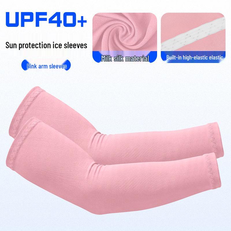 Damen UV-Schutz Eis-Seide Radsport Armstulpen - Leichte, atmungsaktive, elastische Ärmel für Sonnenschutz und Narbenabdeckung.