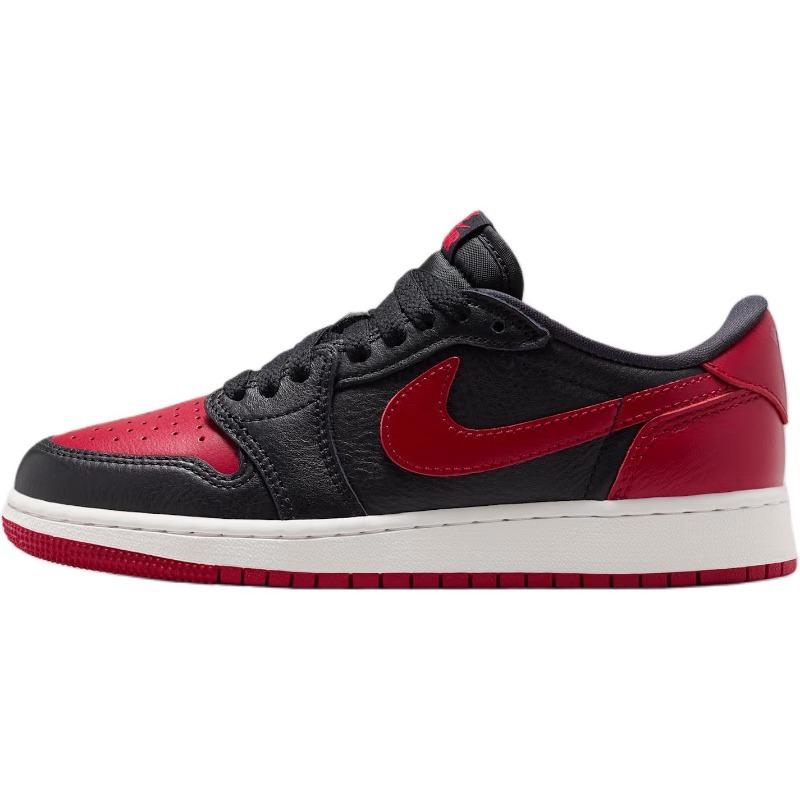 Air Jordan 1 Retro Low OG Banned GS classic comfortable low-top basketball shoes black/red/white unisex IW6277-001 38