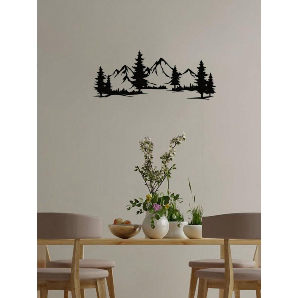 Rustic Metal Wall Art Forest Mountain Landscape Home Decor