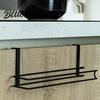 Metal Kitchen Gadget Storage Hanging Paper Towel Rack Drill-Free Organizer Space Saving Cabinet Door Rack for under Adhesive Wrap And Foil Organizer
