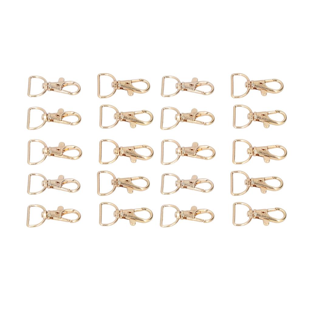 20Pcs Keychain Clip Zinc Alloy DIY Corrosion Resistance Durable Glossy Safe Key Ring Clips