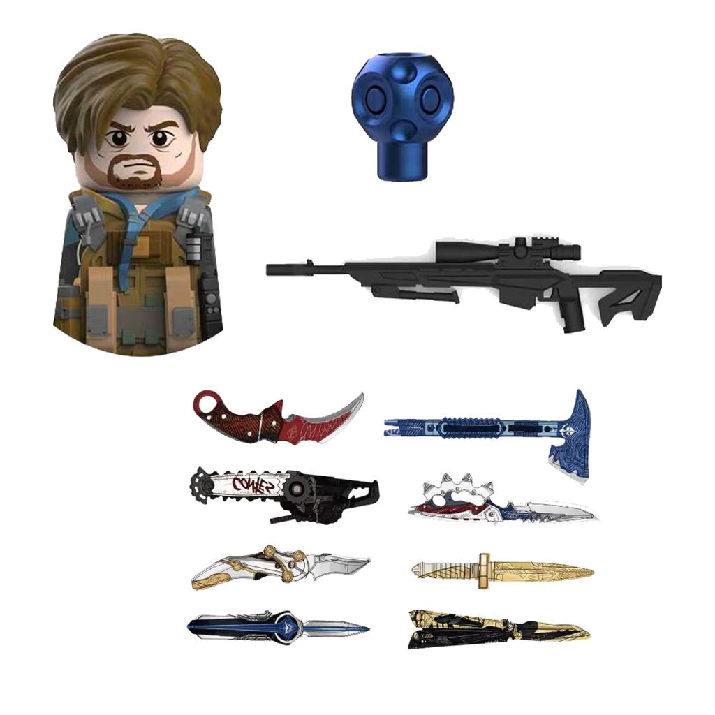 MOC UV Printing Military Building Blocks Accessories Soldier Figures Special Forces Army Sniper Police Bricks Toy Children Gift