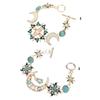 Elegant Sun Moon Star Shape Bracelet Featuring Natural Rhinestones Opal in Bohemian Style for Daily Wear Dates Parties
