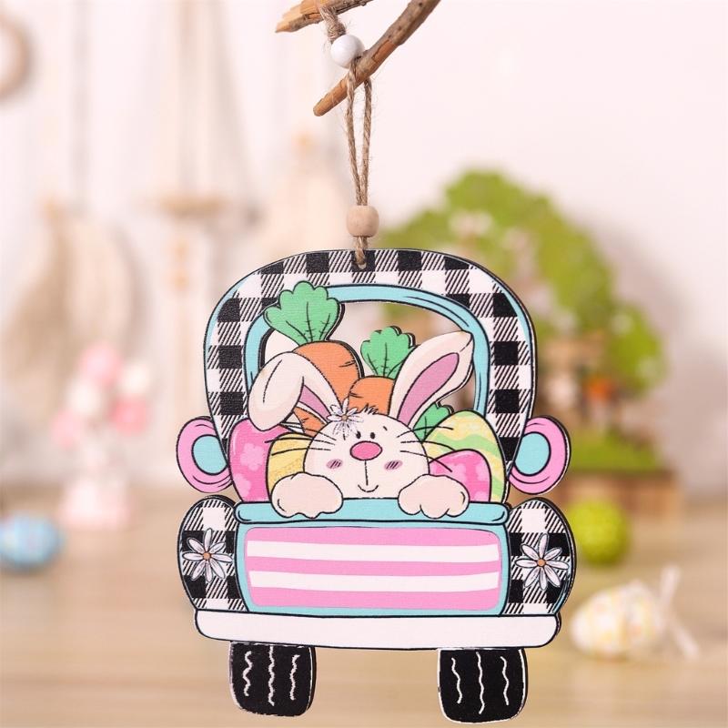 Easters Door Sign Offering Color Easters Party Supplies Wood Door Ornament Suitable for Home Office and Shop Decorations